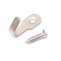 10Pcs with Screw Mini Single Hook J-shaped Stainless Steel Items Key Rack Bathroom Hardware Kitchen Accessories