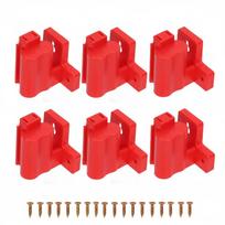 6 Packs For Milwaukee M12 12V Tool Holder Mount ABS Plastic With 18 Screws Wall Mount Organizer Red Power Tool Hanger