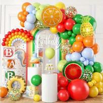 New Balloon Theme Set Orange Fruit Watermelon Aluminum Foil Balloons Birthday Party Decoration Venue Arrangement Set