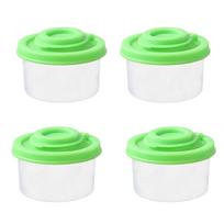 4Pcs Mini Seasoning Jar Dustproof Insect-proof Salt Pepper Shake Bottle 50ml Airtight Seal Spice Dispenser Camping Use žalia
