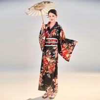 Cosplay Costume Traditional Japanese Kimono Printed Floral Japanese Style Sakura Girl Kimono Dress Asian Elegance