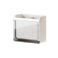 Removable Wall-mounted Chopstick Cage Ventilated Space-Saving Chopstick Storage Box Good Load-bearing with Draining Tray