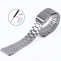 18 mm dirželis Casio F-91W auksiniam nerūdijančio plieno laikrodžiui, skirtas SGW400 F84 F105/108/A158W/168 AE1200/1300 plieninė apyrankė 18mm sidabras