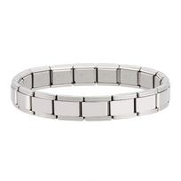 Stretchable Italian Chain Link Bracelet 9mm Square Modular Stainless Steel Bracelet HipHop Popular Elastic Hand Chain Birthday