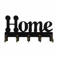 Farmhouse 5-Hook Wooden Key Hook Vintage Multi-functional Key and Accessory Hanger Rustic Key Storage Rack Office