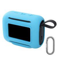 For JBL GO5 Silicone Protective Sleeve with Hook Wireless BT Speaker Case 360 Seamless Fit for Outdoor Travel Camping Cycling