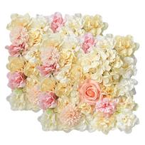 Practical New Weddings Parties Photo Areas Artific Flower Wall Panels Light Pink Red Silk White Yellow Pink Mesh Frame