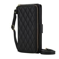 WEFOR Crossbody Wallet Case for iPhone 14 13 12 11 Pro Max XR XS X 8 7 6 Plus SE, RFID Zipper Purse Card Holder Strap Kickstand For iPhone 6 7 8Plus