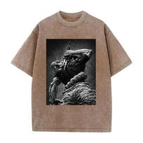 Vintage Anime Jujutsu Kaisen T Shirt Fushiguro Toji Printed Washed Tshirt Men Clothing Summer Short Sleeve Cotton Tees Tops M