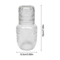 2026 Glass Carafe with Cup Snowflake Design Pitcher Glass Carafe for Tea Coffee Milk Juice Drink Tea Coffee Milk Juice