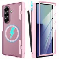Suitable for Samsung Galaxy Z Fold 7 Case with S Pen Holder,Magnetic Case with Hinge Protection Screen Protector Full-Body Cover For Galaxy Z Fold 7