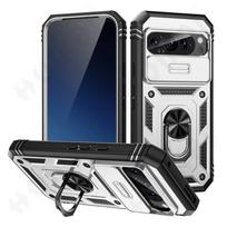 Protective Cases for Google Pixel 9 8 6 Pro with Slide Camera Protector 2 in 1 Phone Case with Kickstand Cover Funda Pixel Shell Google Pixel 9 Pro balta