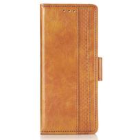 Premium Leather Case for Samsung Galaxy Z Fold 4 Multifunctional Wallet Design Splicing Side Buckle Anti-Drop Cover for Z Fold 3 For Galaxy Z Fold 5 chaki