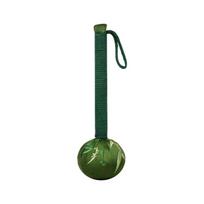 Silk fabric long handled mugwort massage hammer, used for lymphatic drainage, manual full body and back massage tools žalia