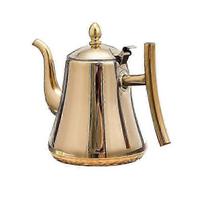 1.5L Gold Stainless Steel Teapot with Filter, Vacuum Insulated Coffee Carafe for Tea