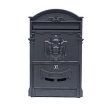 European-Style Villa Letterbox Outdoor Waterproof Mailbox Wall Mounted Postbox Retro Suggestion Box with for Key Lock for Home Decor juoda