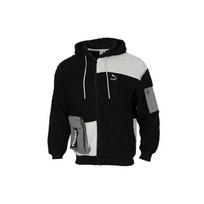 PUMA Retro Block Sherpa Full-Zip Jacket Black/Grey Men's 530711-01 S