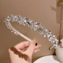 Crystal Headband Handmade Press Hair Hoop Fairy Style for Women Daily Outing Versatile  Hair Accessory