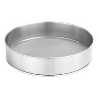 Hand Crank Flour Sifter 60 Mesh Stainless Steel Sieve with Hanging Loop Circular Strainer for Baking Powder Sugar Rotating Filter S
