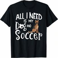 German Shepherd Dog Soccer Player Gift T-Shirt S įvairiaspalvis