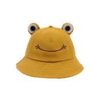 Cute Frog Design Sun Protection Fisherman Hat Children Adults Outdoor Bucket Cap Kid