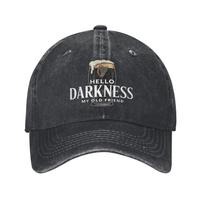 Women's Hello Darkness My Old Friend Irish Beer Patrick's Day Humor Sun Baseball Cap  Fitted Retro Unisex-Teens  Trucker Hat One Size