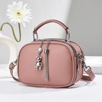 Moteriška laisvalaikio rankinė su viršutine rankena PU odinė moteriška crossbody peties rankinė moteriška mobiliojo telefono rankinė 21 × 9  × 15 cm rožinė