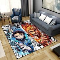 Tanjiro Kamado Kyojuro Rengoku Washable Non-Slip Rug Carpet Larget Floor Mat Bedroom Home Decor LXRa15 60x90cm