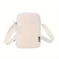 Female carry- mobile phe bag fashi canvas shoulder bag female outdoor carry- oblique span female purse a bag smėlis