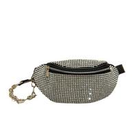 Sparkly Rhineste Fanny Pack Belt Bag for Women Travel Waist Bags Fashi Waist Pack Banana Bag Chest Shoulder Crossbody Bags sidabras