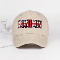 LONDON UK Flag Print Washed Baseball Cap Adjustable Unisex Vintage British Travel Sun Hat