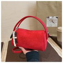 Autumn New Trend Faux Suede Messenger Bags Women High End Minimalist Solid Color Commuter Handbags Casual Vintage Shoulder Bag (20cm<Max Length<30cm)
