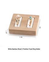 Bamboo Jewelry Display Cabinet: Ring Tray & Earring Holder Stand