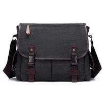 Crossbody Bag Men's Canvas Outdoor Commuter Messenger Bag Large Capacity Shoulder Bag