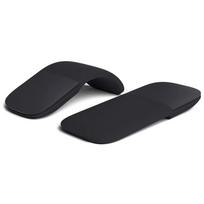 J-ouuo Bluetooth Foldable Wireless Ergonomic Arc Touch Computer Mouse Silent PC Mouse (Black)