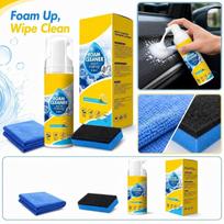 Multi-Purpose Foam Cleaner 150ml with Sponge and Cloth Set Suitable for Car Interior Exterior and Household Cleaning Tasks one size