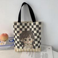 Women's Canvas Bag Handheld Bento Bag Literary Cute Mommy Bag Out Commuting Handbag