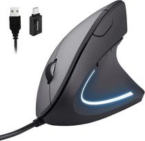 Wired Mouse [2026 Innovation 5-Button Lightweight] Silent Mouse [BackForward Buttons] 1200180024003600 DPI 4-Level Switching USB Charging Ergonomic