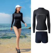 Women's Korean Jellyfish-Proof Long Sleeve Snorkeling Swimsuit – Split Set for Sun Protection and Surfing M