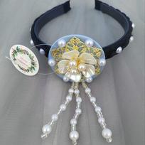 Pearl Korean Headband Tassels Stage Dance Hair Hoop Retro Hanbok Hairband  Girl