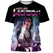 Michael--Jackson King of Pop RIP Rap Style 3D T-Shirt S-5XL 100_ polyester XXL
