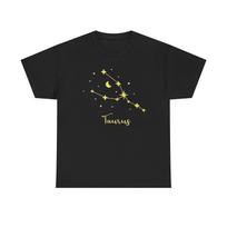 Taurus Zodiac Constellation Unisex Heavy Cotton Tee S