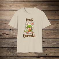 Cute Bunny Dino 'Rawr Carrots' Children's Children's T  Children's T-shirt | Animal Graphic Tee 120