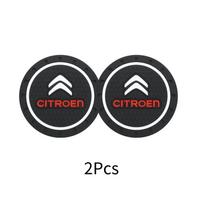 Citroen Car Cup Holder Coaster 2Pcs Anti-Slip Silicone Cup Pad For C3 C4 C5 Cactus Berlingo Picasso Auto Accessories (3 Styles)