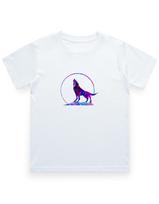 Round Neck Children's T-shirt (Boys) - Spirit Wolf (9 Colours) - White - 0-12M 100