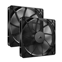 CORSAIR RS140 PWM 140mm PC Case Fan, Daisy Chain Compatible, Dual Pack, Black CO-9050191-WW