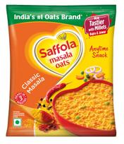 Saffola Masala Oats|38g| Classic Masala | Tasty, Anytime Snack | Ready in 3 mins | Millets Goodness- with Bajra & Jowar | No maida , No added prese
