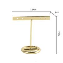 Metal Storage Rack Geometric Hook Earrings Necklace Golden Jewelry Display Stand Desktop Storage Container Home Decoration