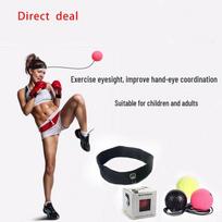 Head-Mounted Boxing Reaction Ball for Speed Training Black Integrated Boxing Ball