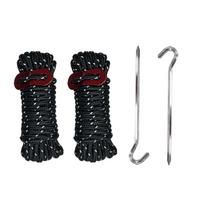 2/4Pcs Outdoor Guy Lines Tent Cords Reflective Camping Rope with Aluminum Guylines Adjuster Tensioner Pouch for Tent Tarp Canopy 4M